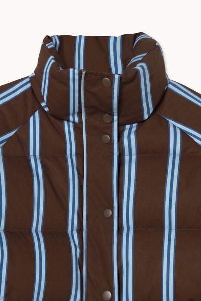 THE TINY BIG SISTER AW26-618 STRIPED SHORT JACKET