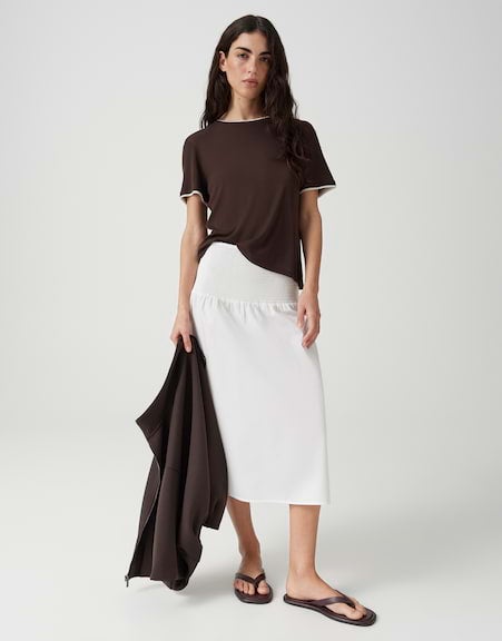 OPUS 10603114370451 Soppel T-shirt met bies
