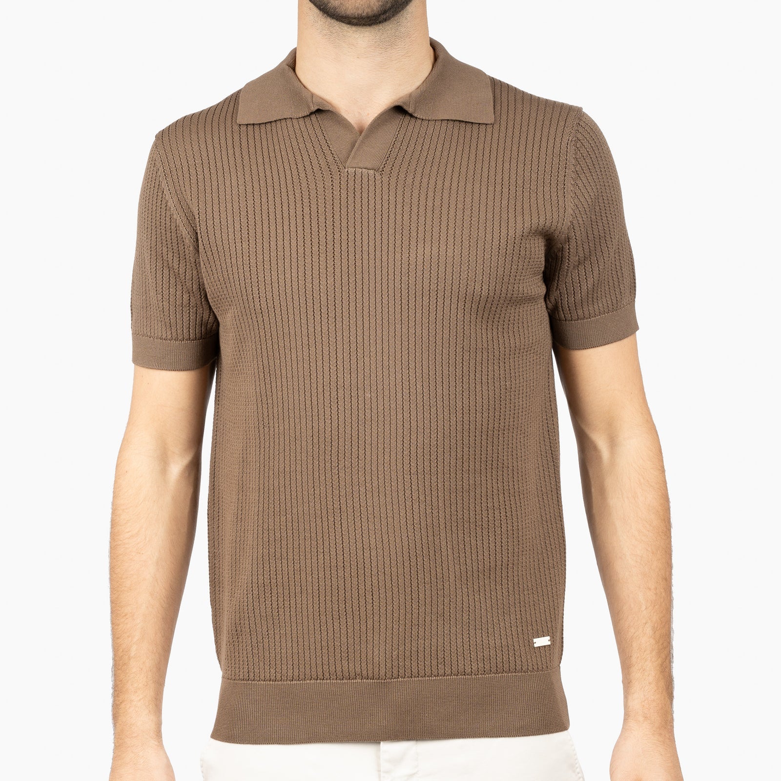 SEVEN DIALS SDL26106RI21 BENNET Buttonless Polo-Tabacco