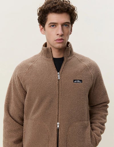 LES DEUX 1001670 PATCH TEDDY fleece vest - zand
