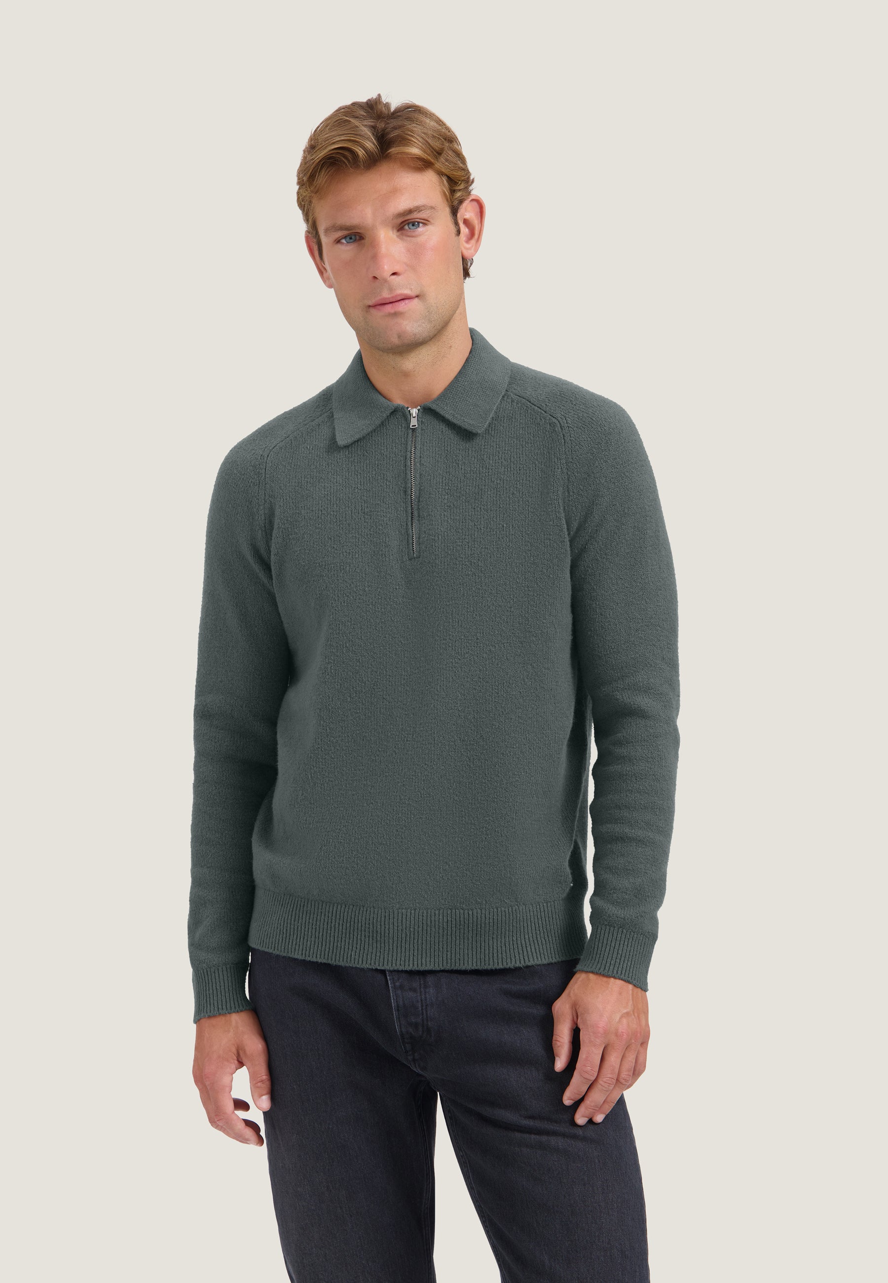 DSTREZZED 405936 YVAIN POLO-Grey Green