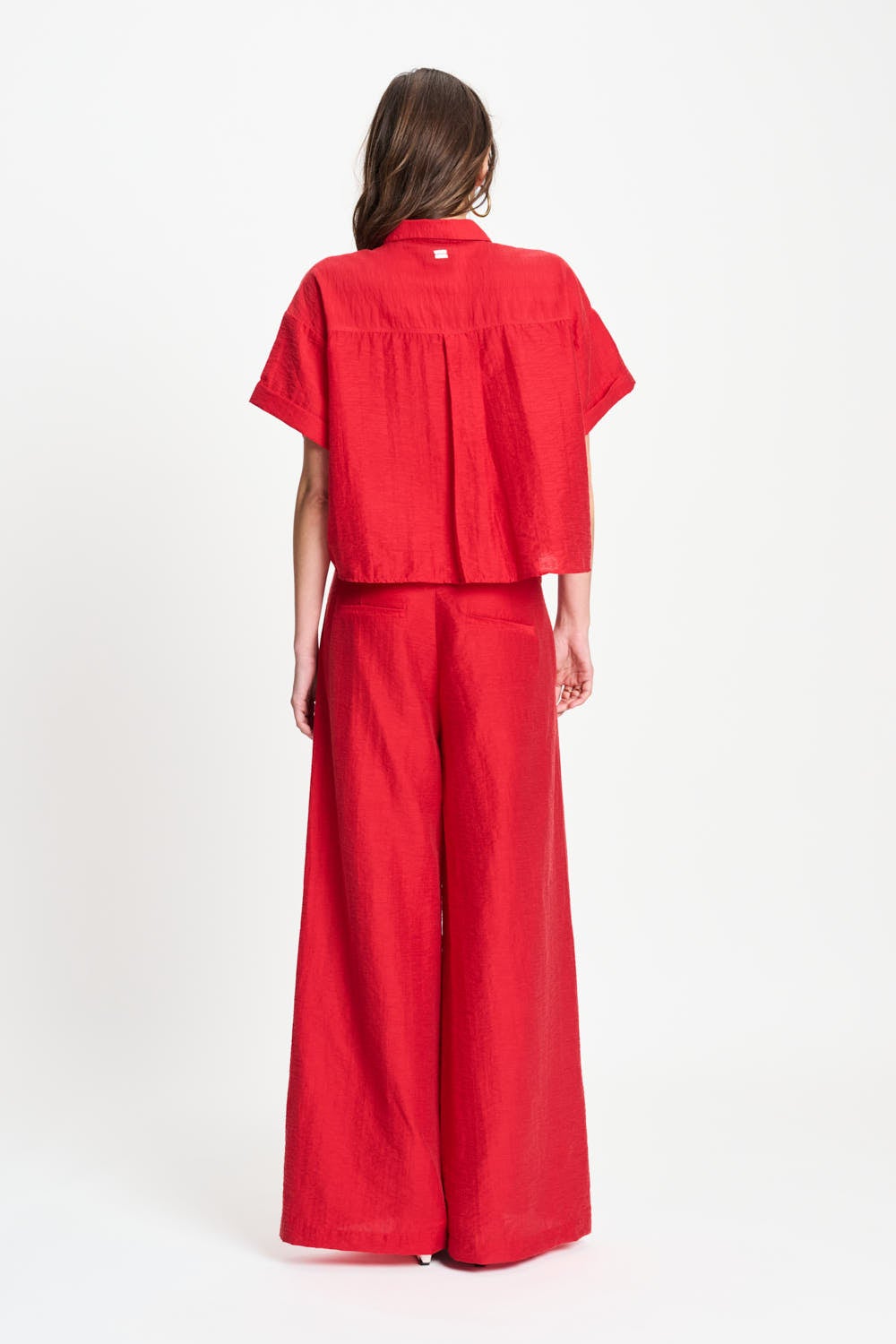 POM SP9582 BLOUSE-Bloom Red