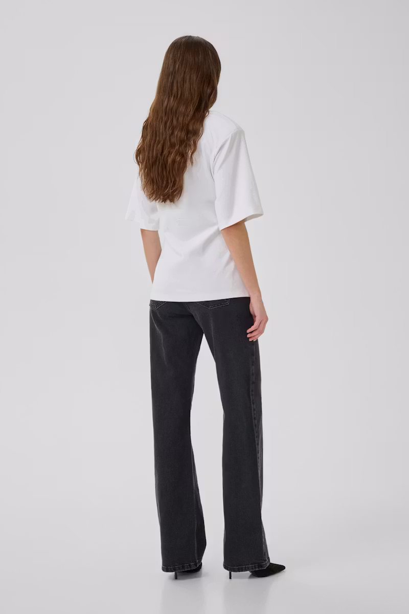 My Essential Wardrobe 10705415 MWApir Belt Tee-white
