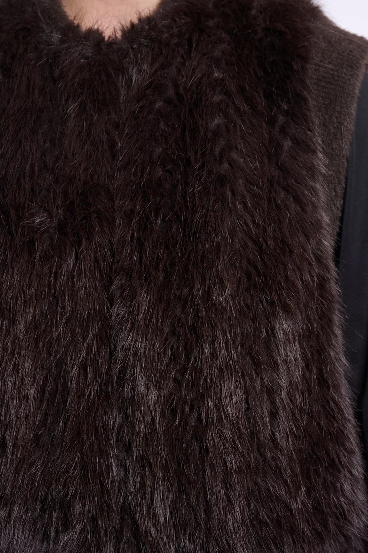 RINO & PELLE Alvita.7002612 Faux fur waistcoat-peated