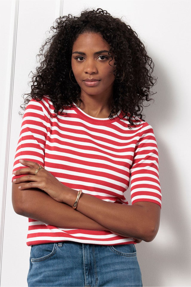 STUDIO ANNELOES 12735 Luna ssl stripe pullover