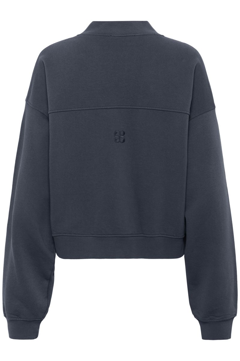 My Essential Wardrobe 10705247 MetaMW Sh SweatJacket-CashmereBlue