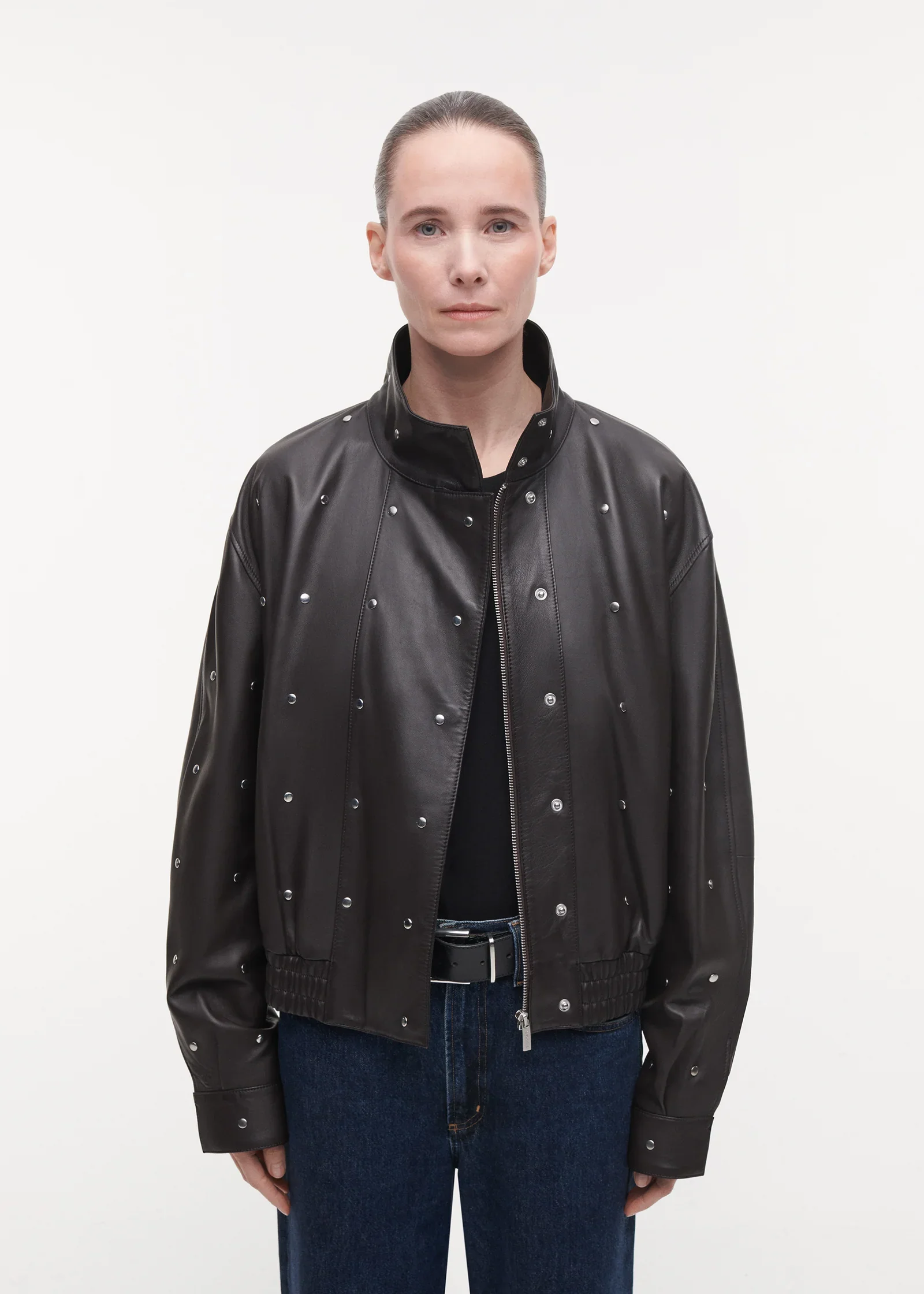 ARMA LEATHER 025L266099.01 Salma Studded Leather Jacket