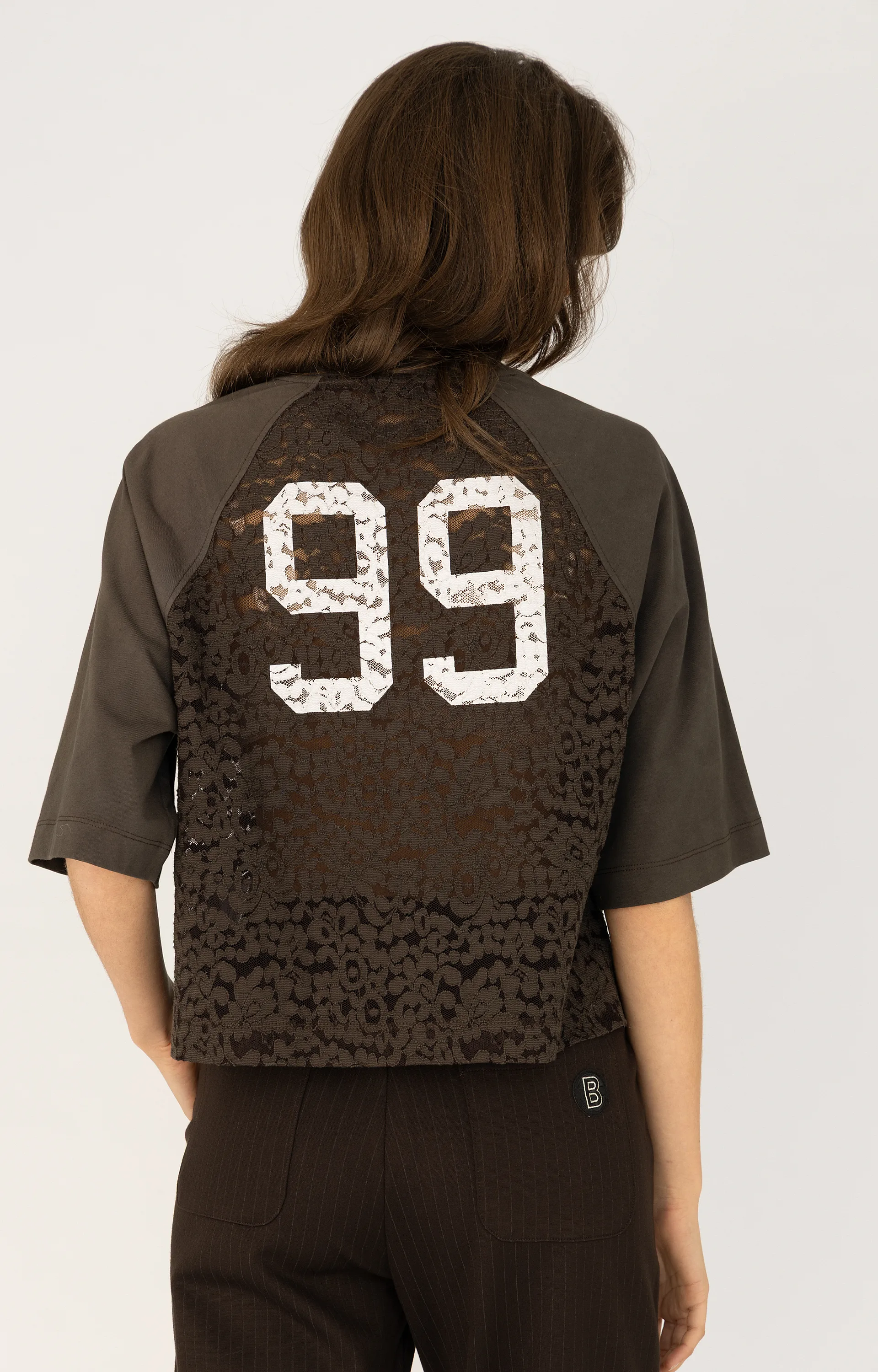 ANNA BLUE B73-04-BOXYLACE T-Shirt bruin