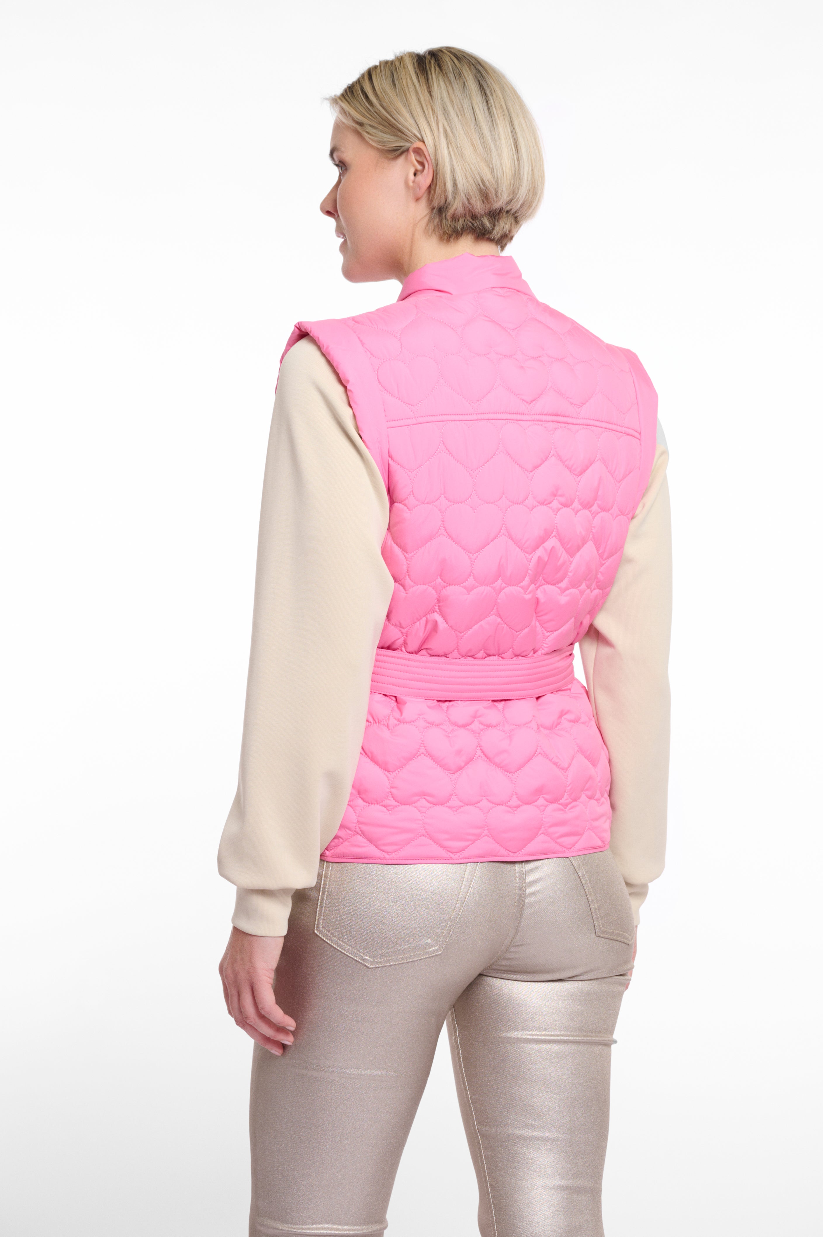 RINO & PELLE Doria.7002521 Quilted bodywarmer with belt-Pink