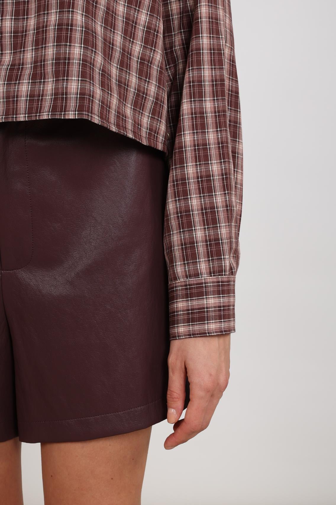 NUKUS NKF02260 Macy Blouse Check-Cherry/Rose