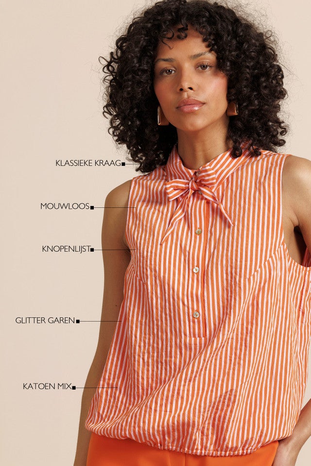 STUDIO ANNELOES 13907 Kimmy stripe poplin Blouse