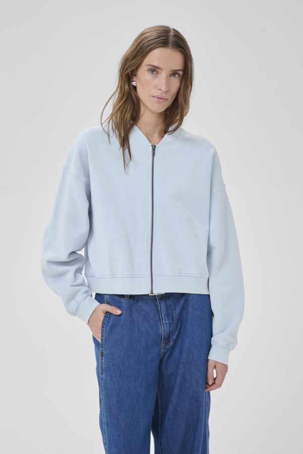 My Essential Wardrobe 10705247 MetaMW Sh SweatJacket-CashmereBlue