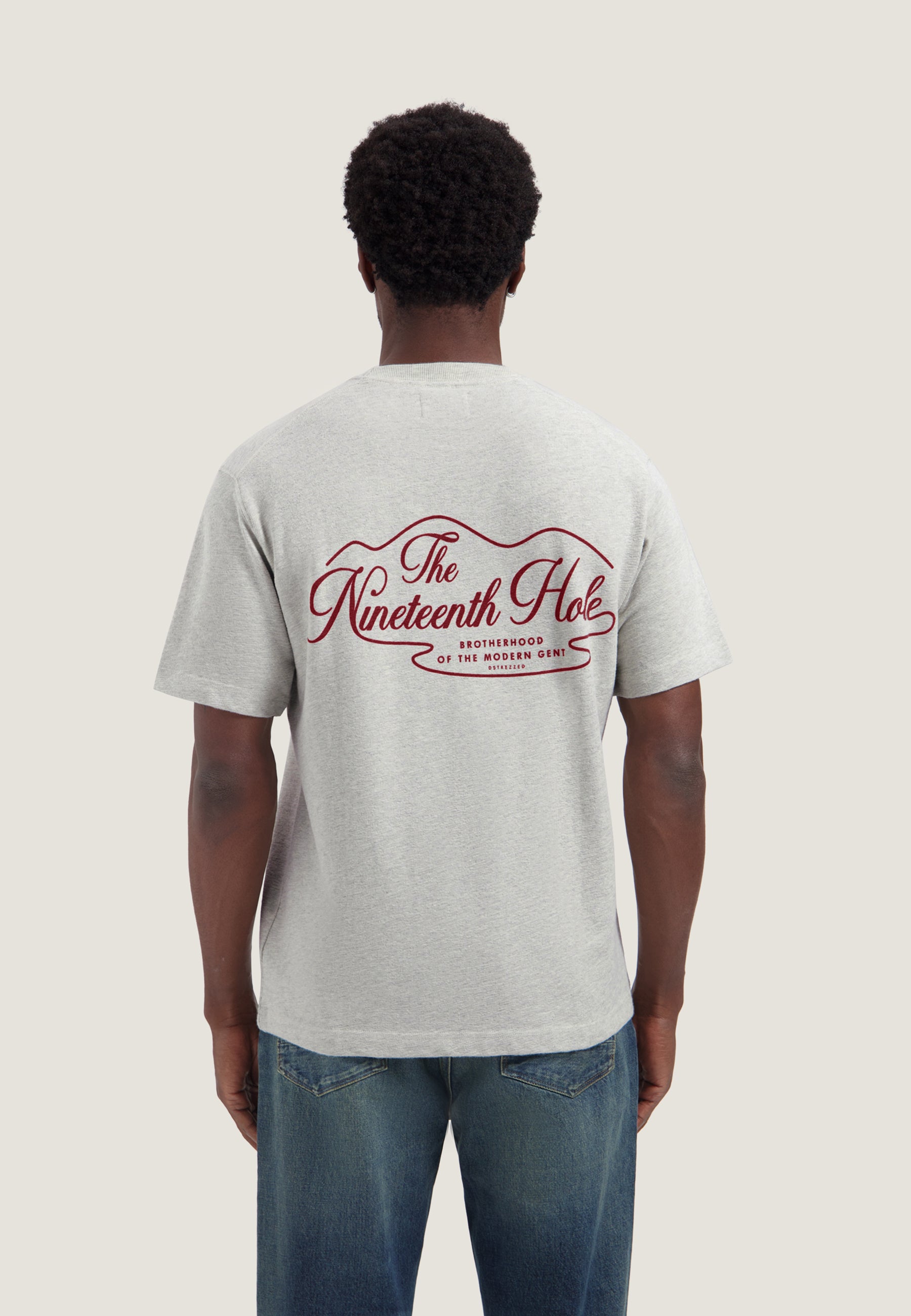 DESTREZZED 203554 LASSE ARTWORK TEE-Grey Melange