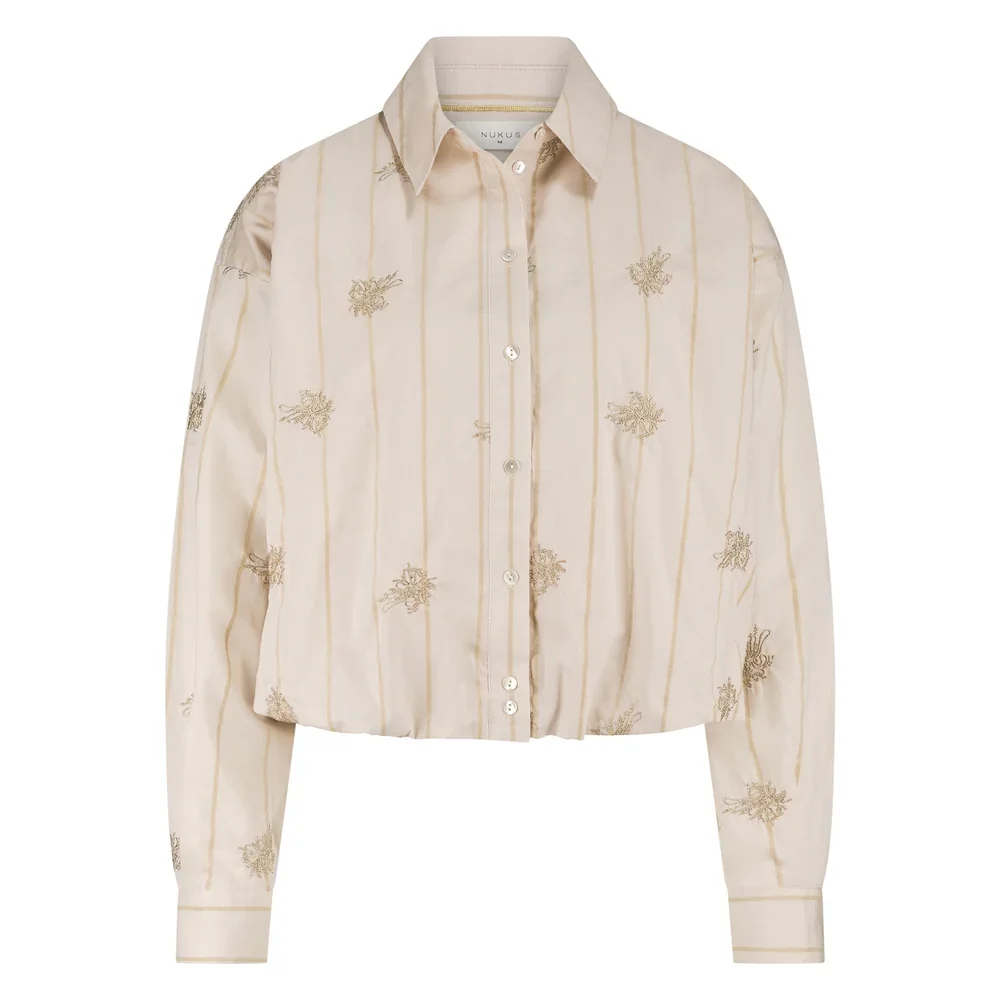 NUKUS NKF02055 Lara blouse embroidery sand