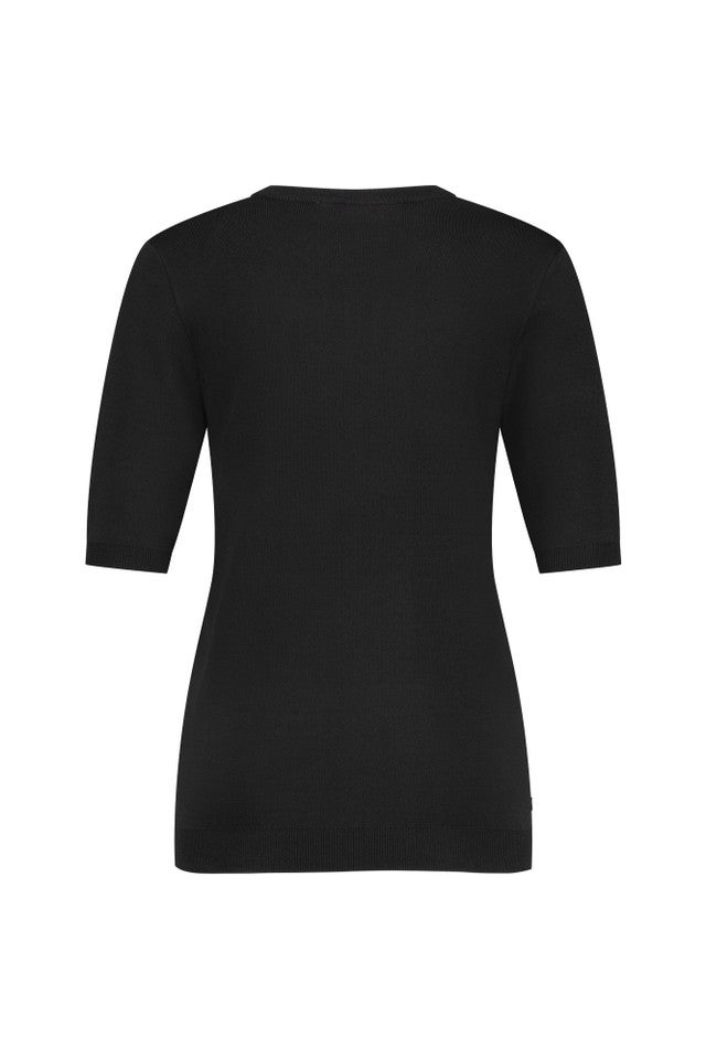 STUDIO ANNELOES 91530 Lana short slv pullover-black