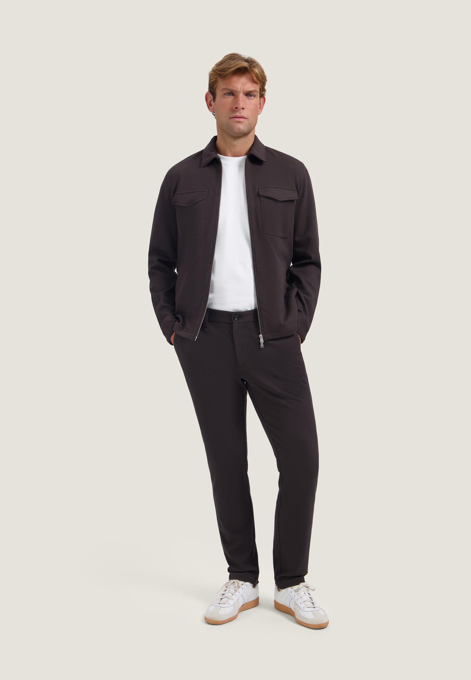 DESTREZZED 502034 MARLON PIQUE CHINO-Dk. Brown