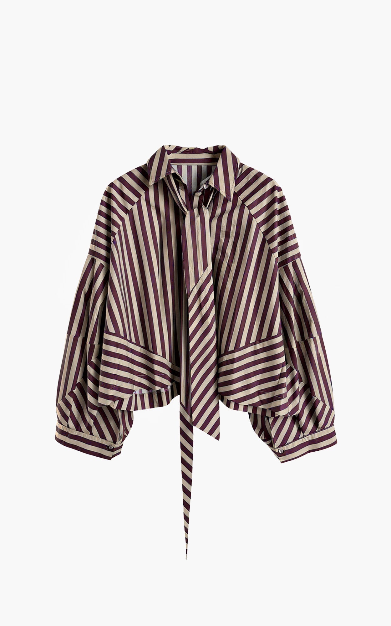 AIMEE THE LABEL OsloW6 blouse-burgundy stripe