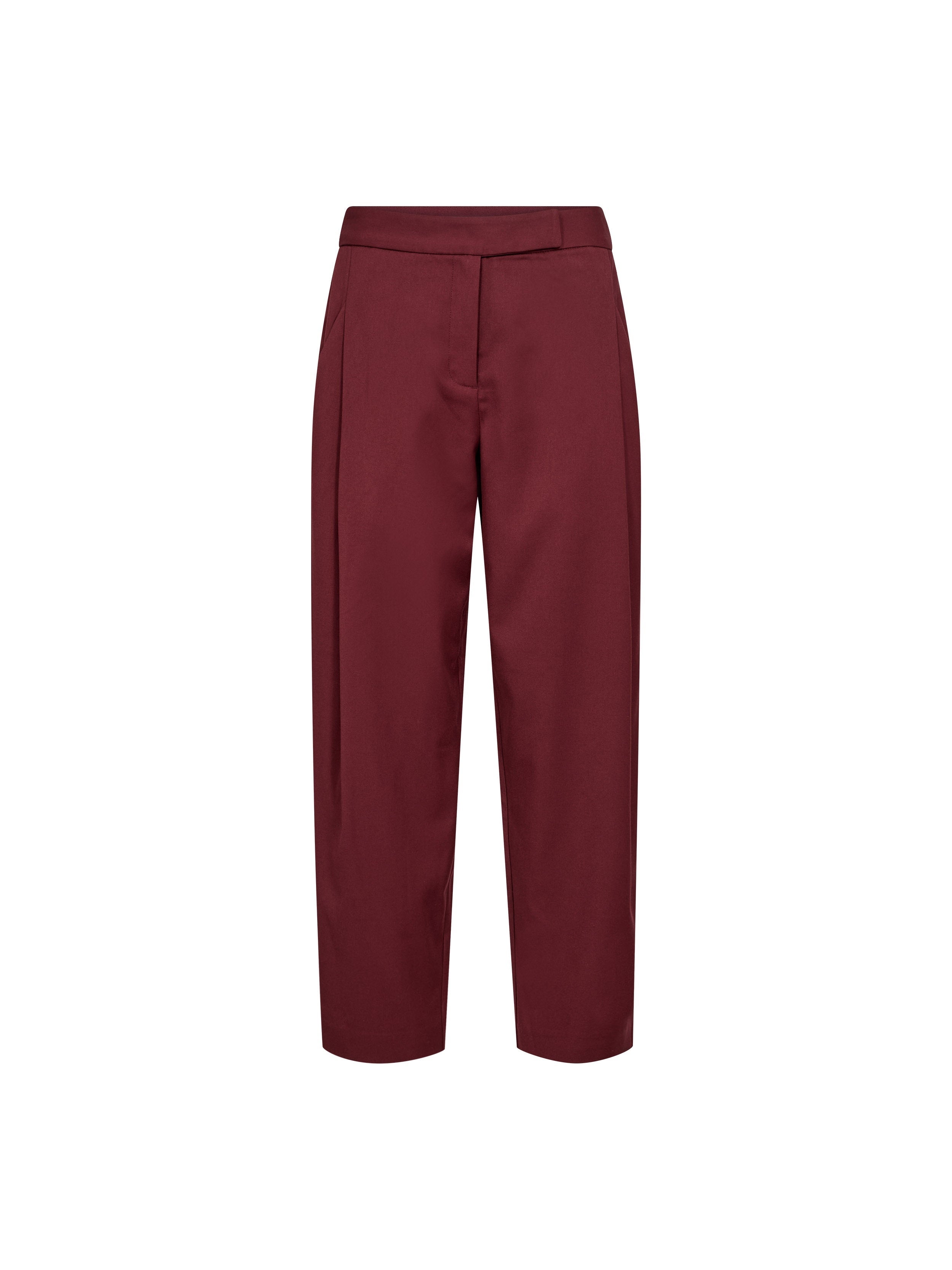 CO'COUTURE 500480 VoliCC Carrot Pleat Pant-Berry Red