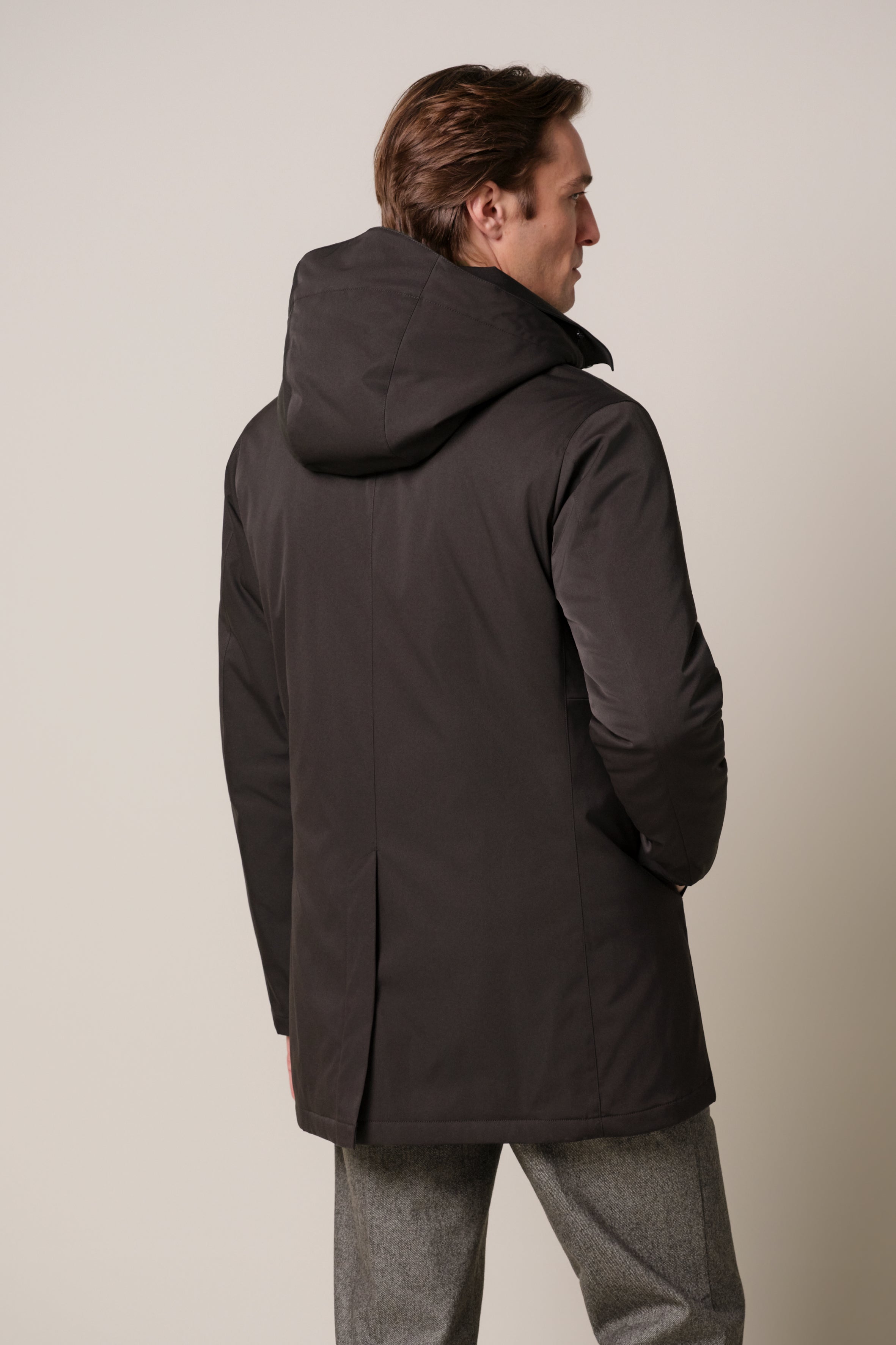 PROFUOMO Donkerbruine regenjas PPXU30002C
