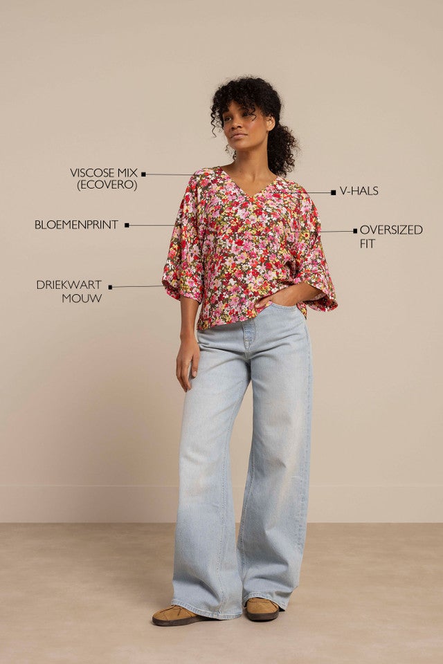 STUDIO ANNELOES 13679 Madison flower top