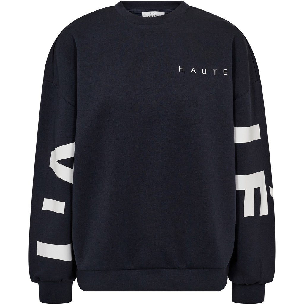 HAUTE L'AMITIE HL10413 MaxiSplit Logo Sweat-Navy