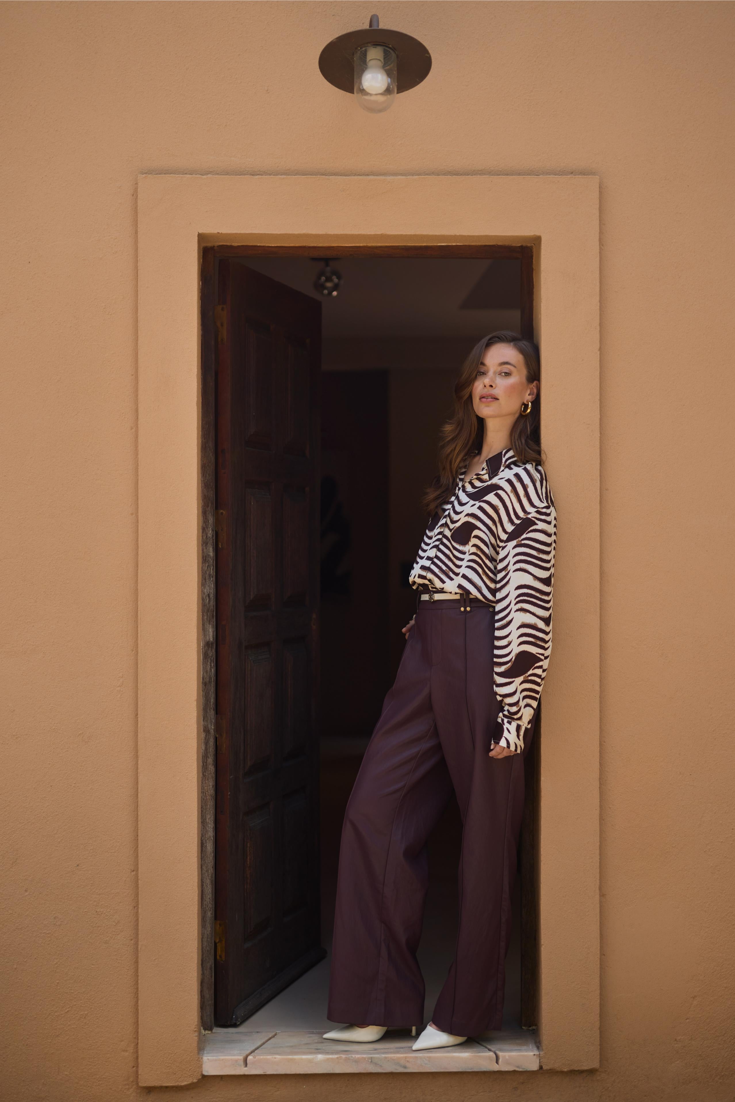 NUKUS NKF09061 Jill Pants PU-cherry
