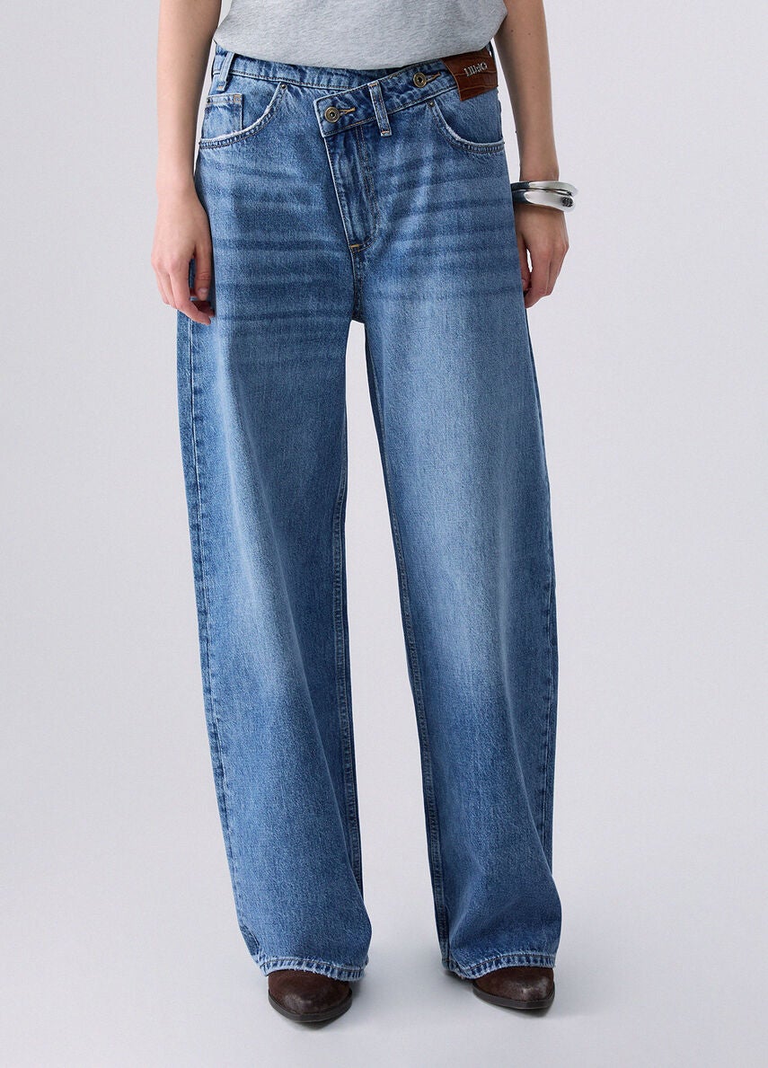 LIU JO UF6160D4854 Pant Straight Awry-Denim