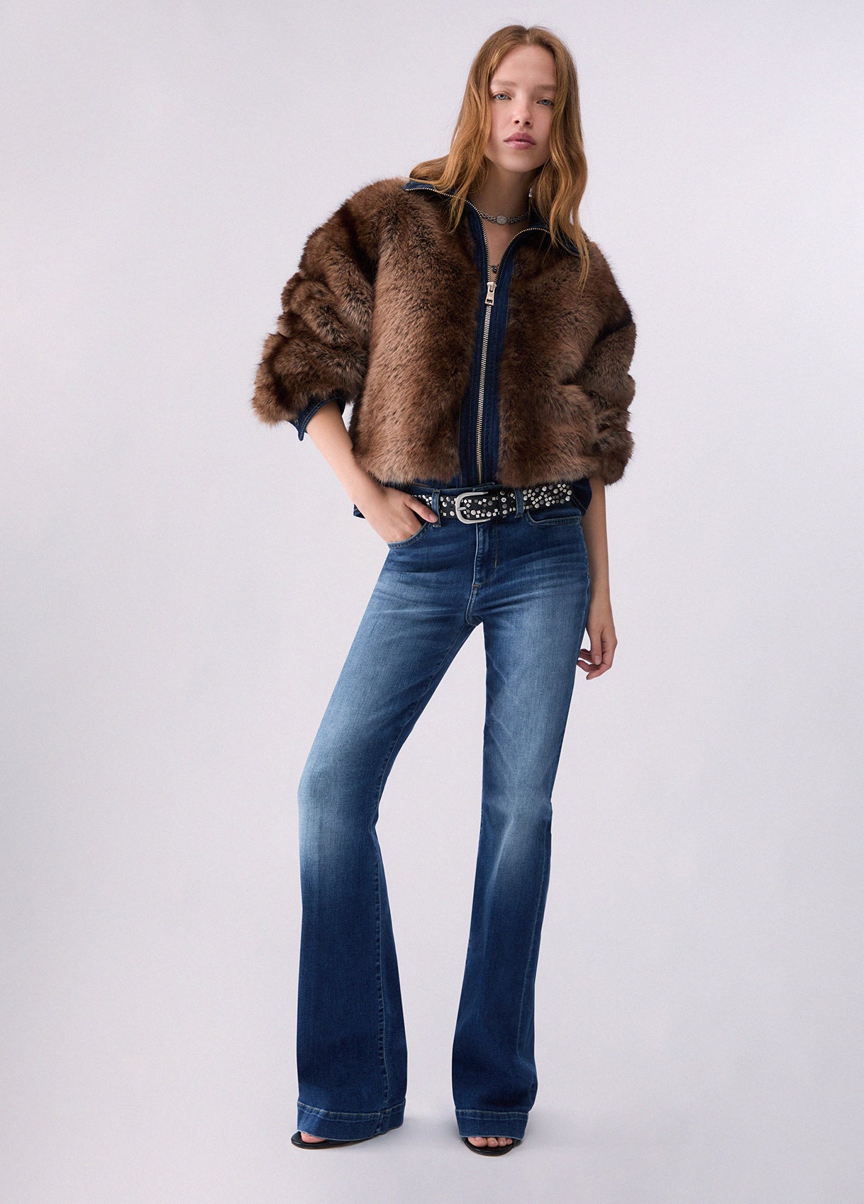 LIU JO UF6153E1158 Giubbino Deni.Soft denimjack + im bont