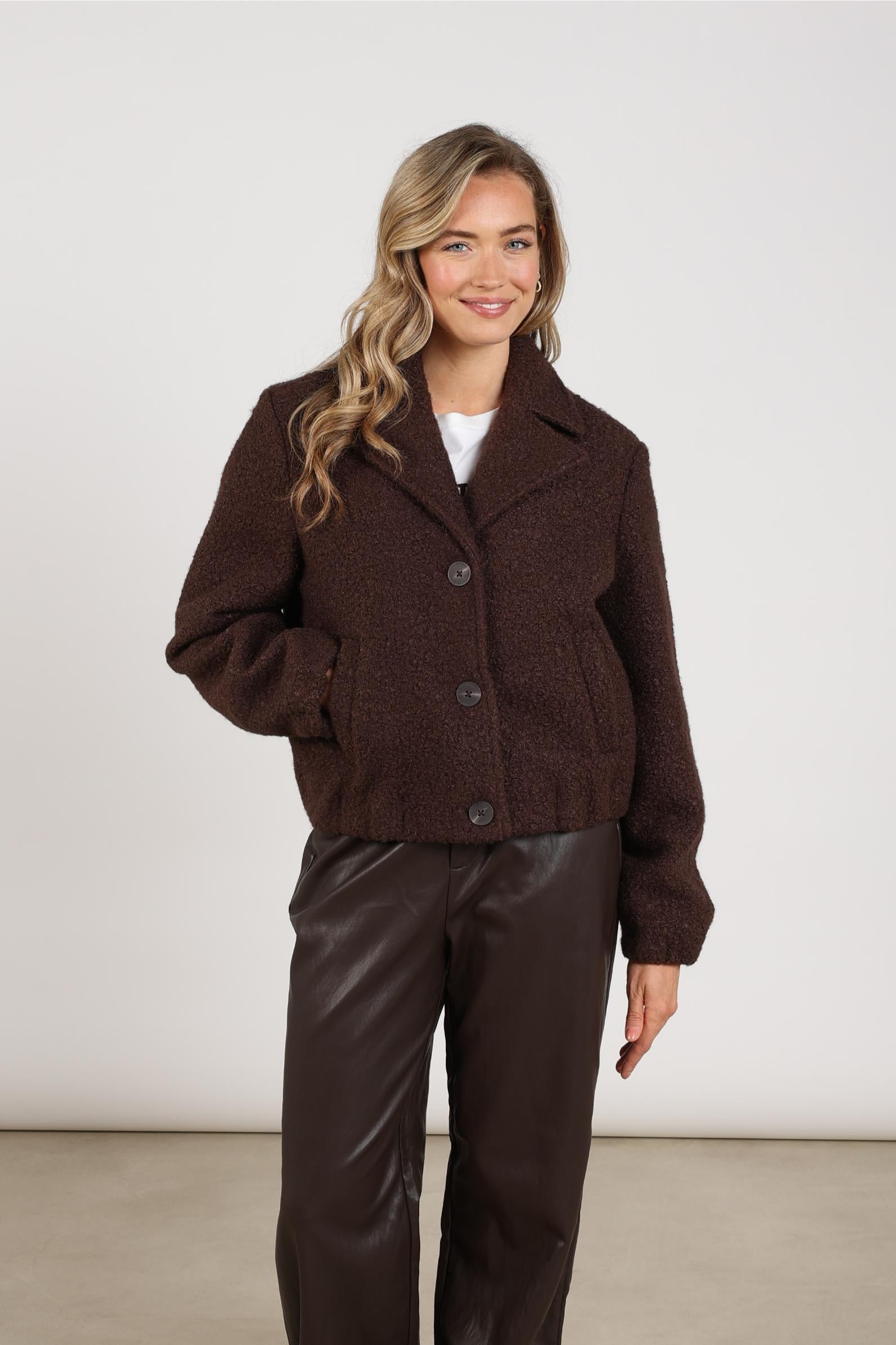 NUKUS NKF12010 Madelin Jacket Boucle-chocolate