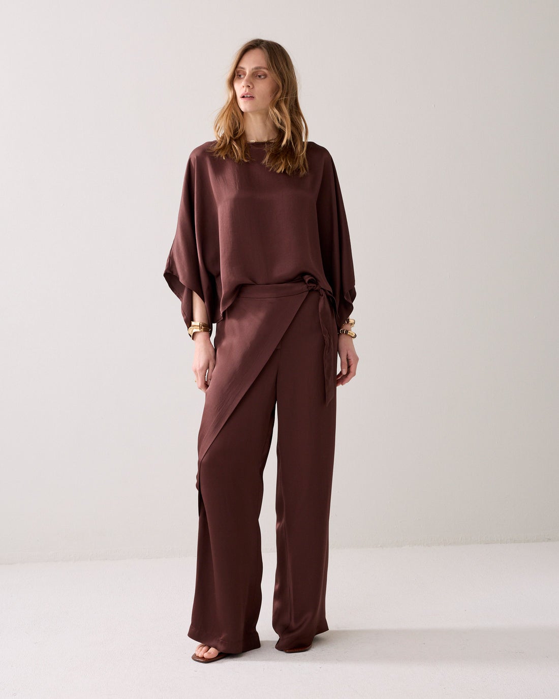 SUMMUM 4s2943-12084 Wijde broek met overslag