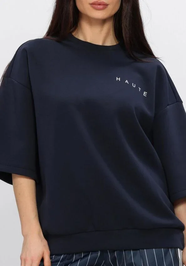HAUTE L'AMITIE HL10461 MaxiSplit SSLogo Sweat