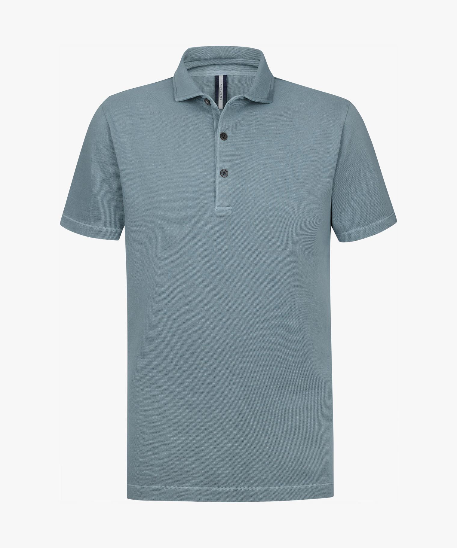 PROFUOMO PPXD10021B Grijsblauwe Garment dye polo
