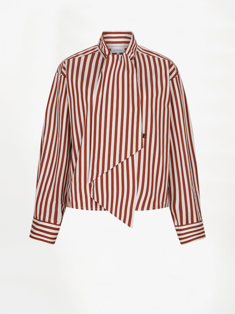 DANTE 6 263182 Ivez Bowstripe Blouse strikblouse oranje