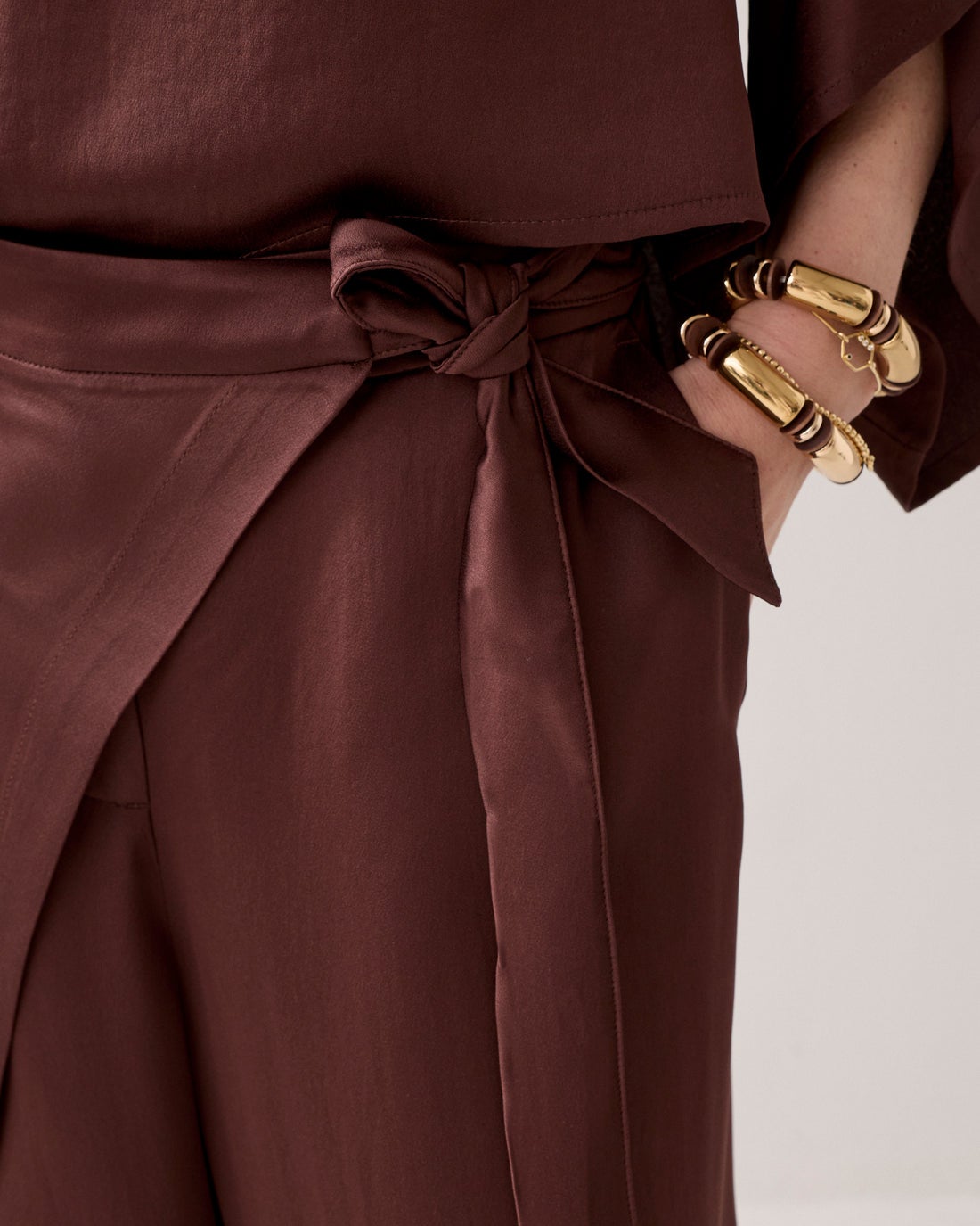 SUMMUM 4s2943-12084 Wijde broek met overslag