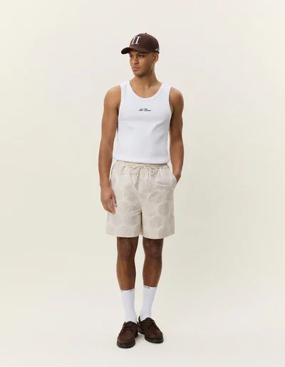 LES DEUX 1001944 Dahlia Jacquard Shorts-Light Sand