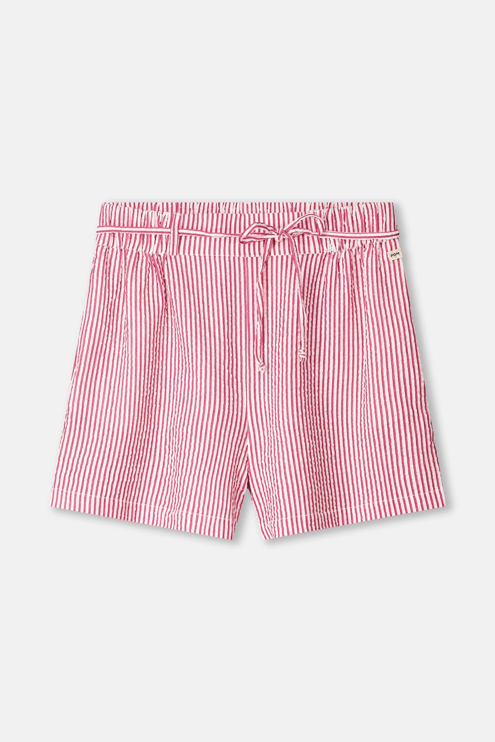POM Amsterdam SP9596 SHORTS Seersucker Stripe-red
