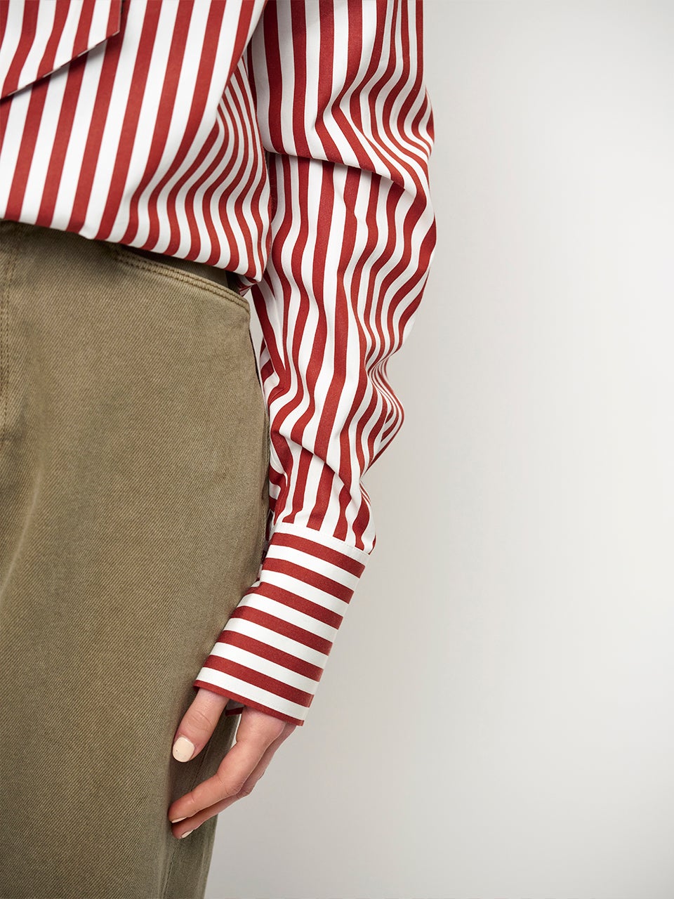 DANTE 6 263182 Ivez Bowstripe Blouse strikblouse oranje