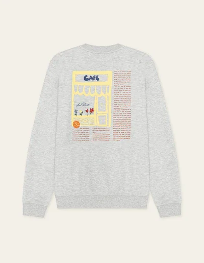 LES DEUX 1001993 Cafe Sweatshirt-snow melange