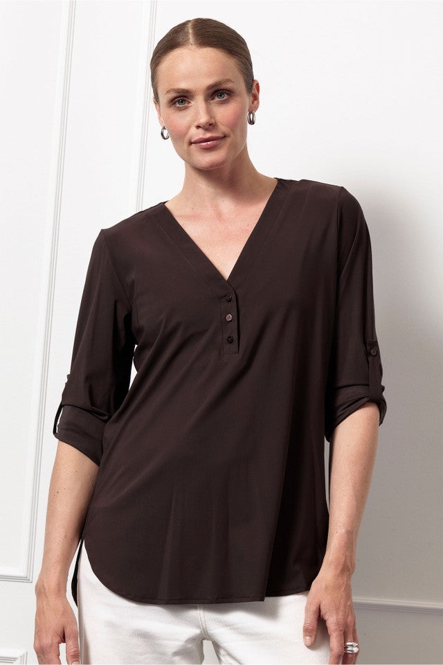 STUDIO ANNELOES - 94842 Evi blouse espresso