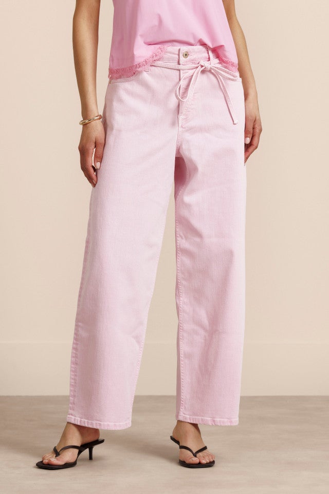 STUDIO ANNELOES 13922 Babet denim trousers-pop pink
