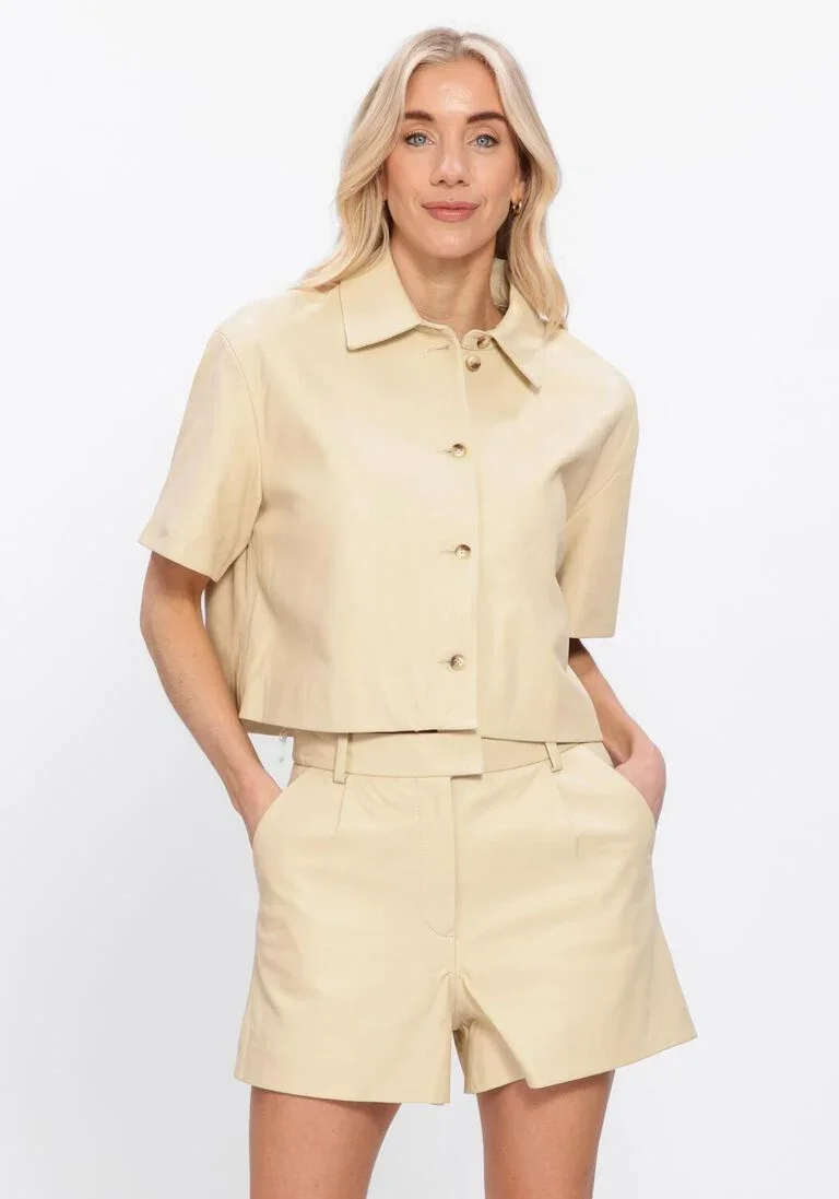 ARMA LEATHER 015L261018.01 Eveline Sheep Soft Waxed Blazerblouse