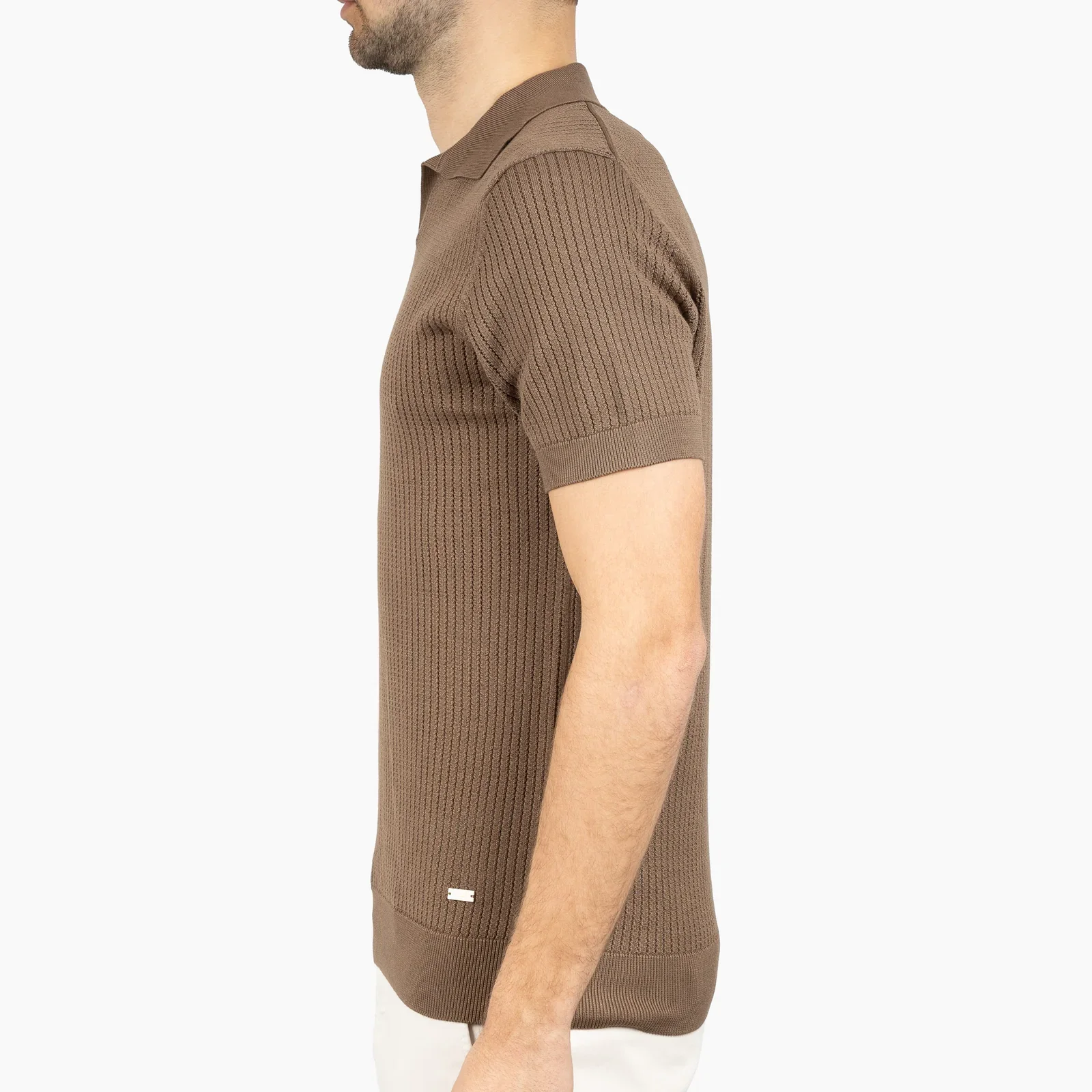 SEVEN DIALS SDL26106RI21 BENNET Buttonless Polo-Tabacco