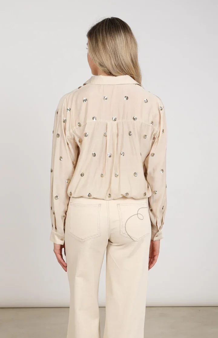 NUKUS NKF02160 Anika Blouse Paillet-Sand