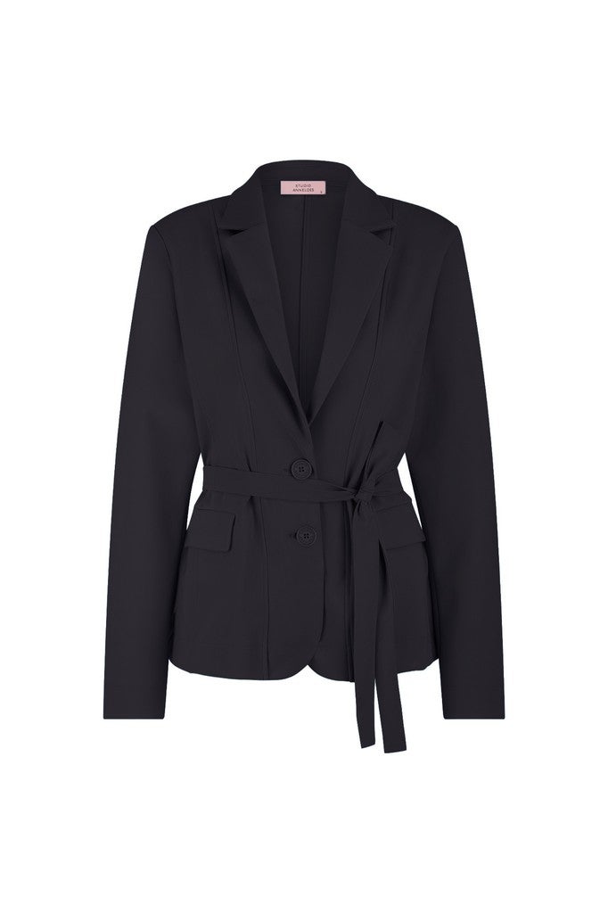 Studio Anneloes 94859 Elin bonded blazer - black