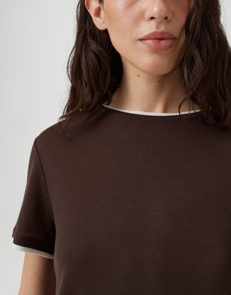 OPUS 10603114370451 Soppel T-shirt met bies