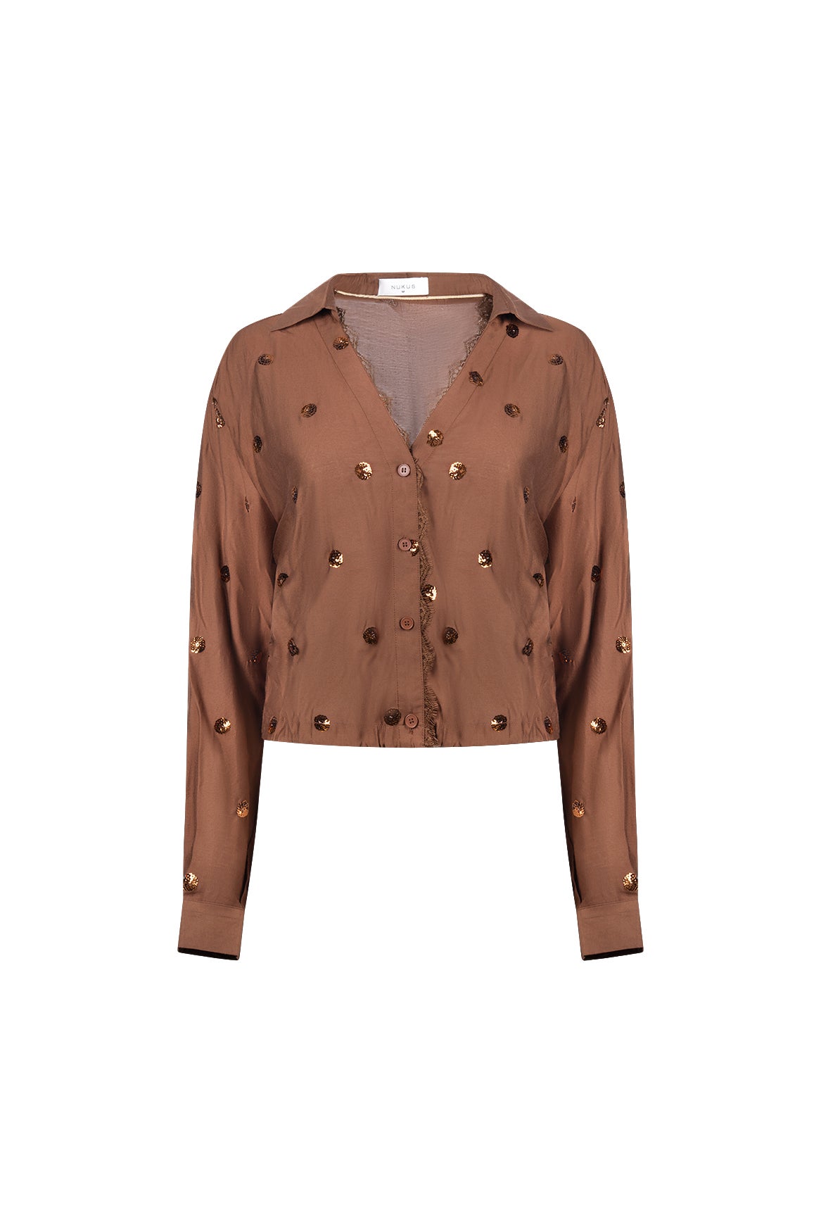 NUKUS NKF02160 Anika Blouse Paillet-espresso