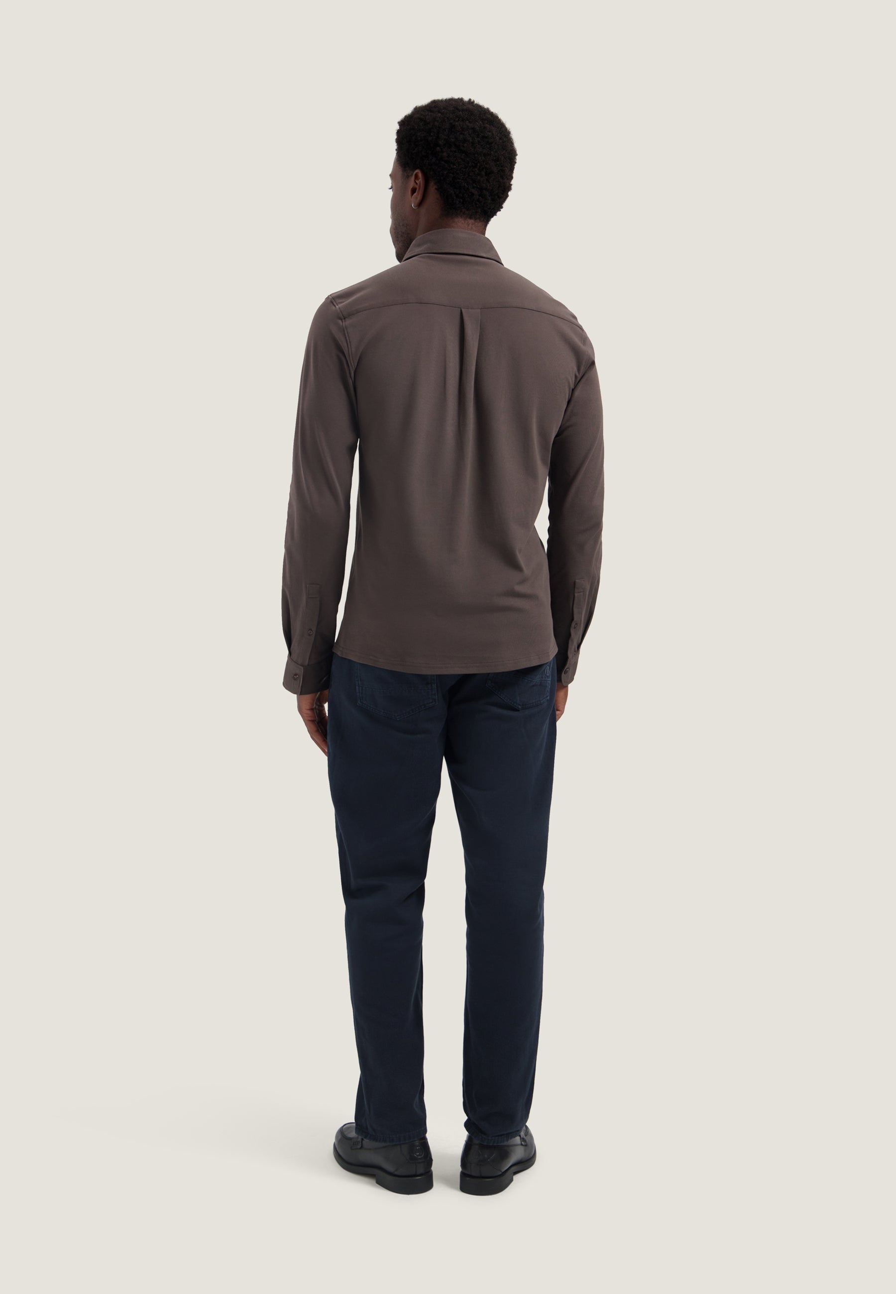 DESTREZZED 303995 BLAZE SHIRT-Dk. Brown
