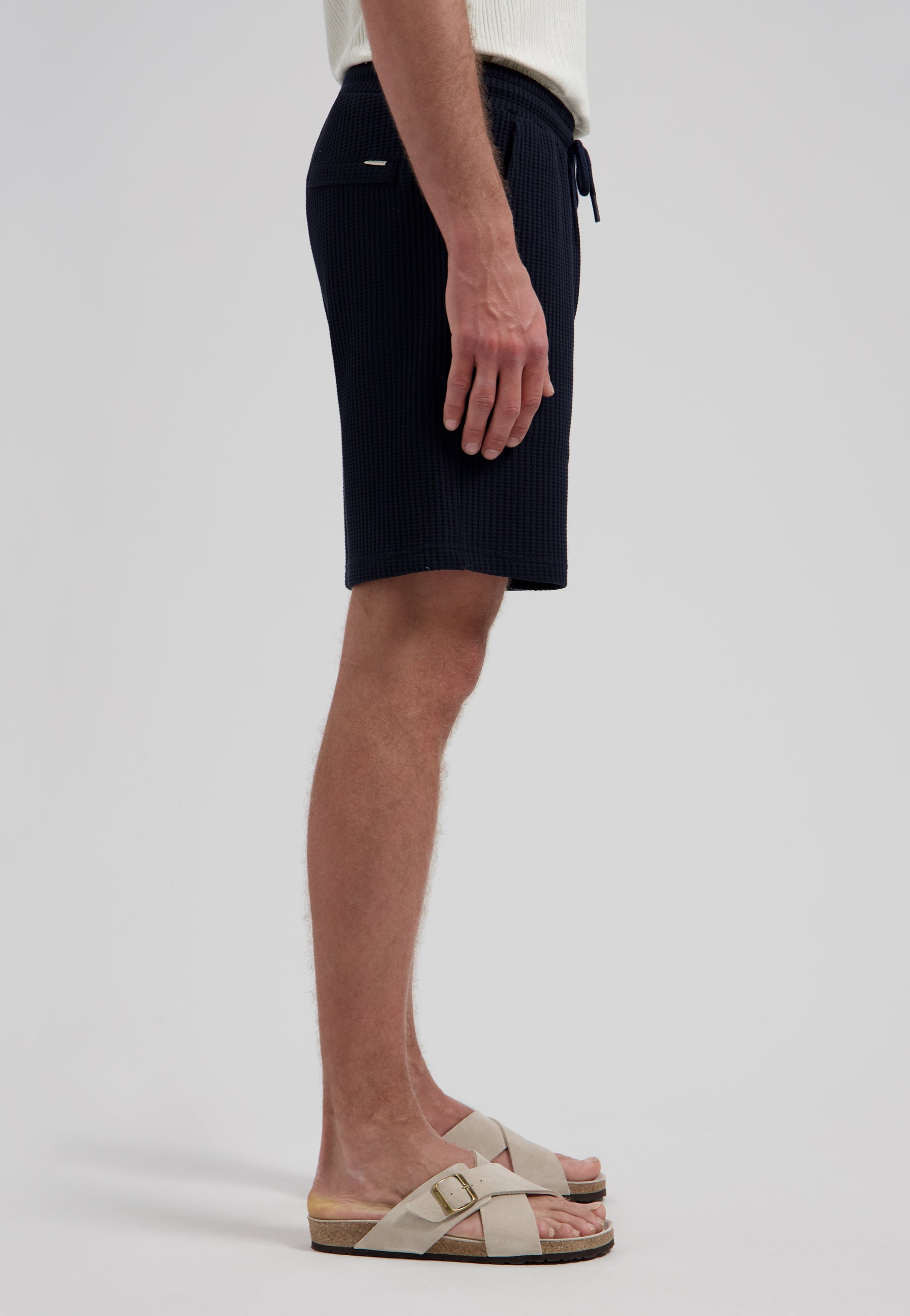 DSTREZZED 515630 Logan Waffle Sweatshort - Navy