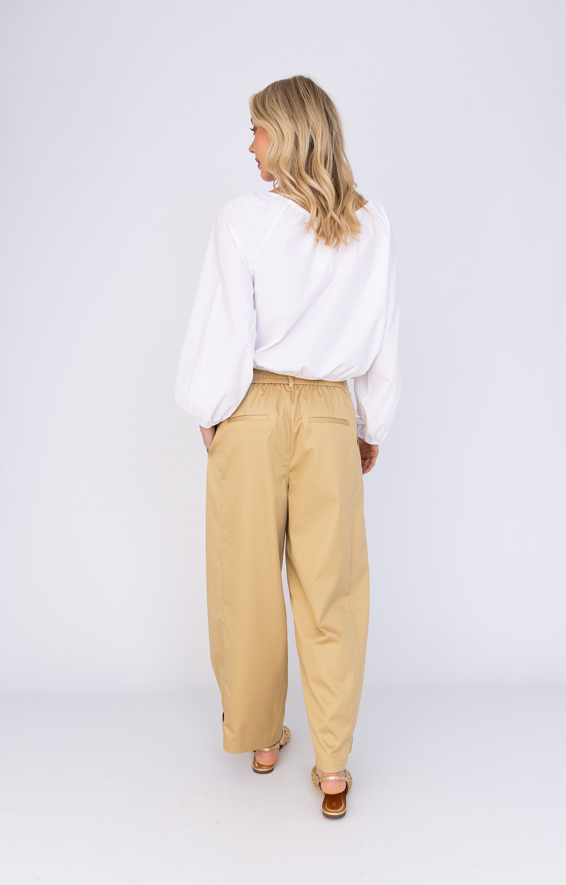 ANNA 80a02-03511 Broek met bandplooi