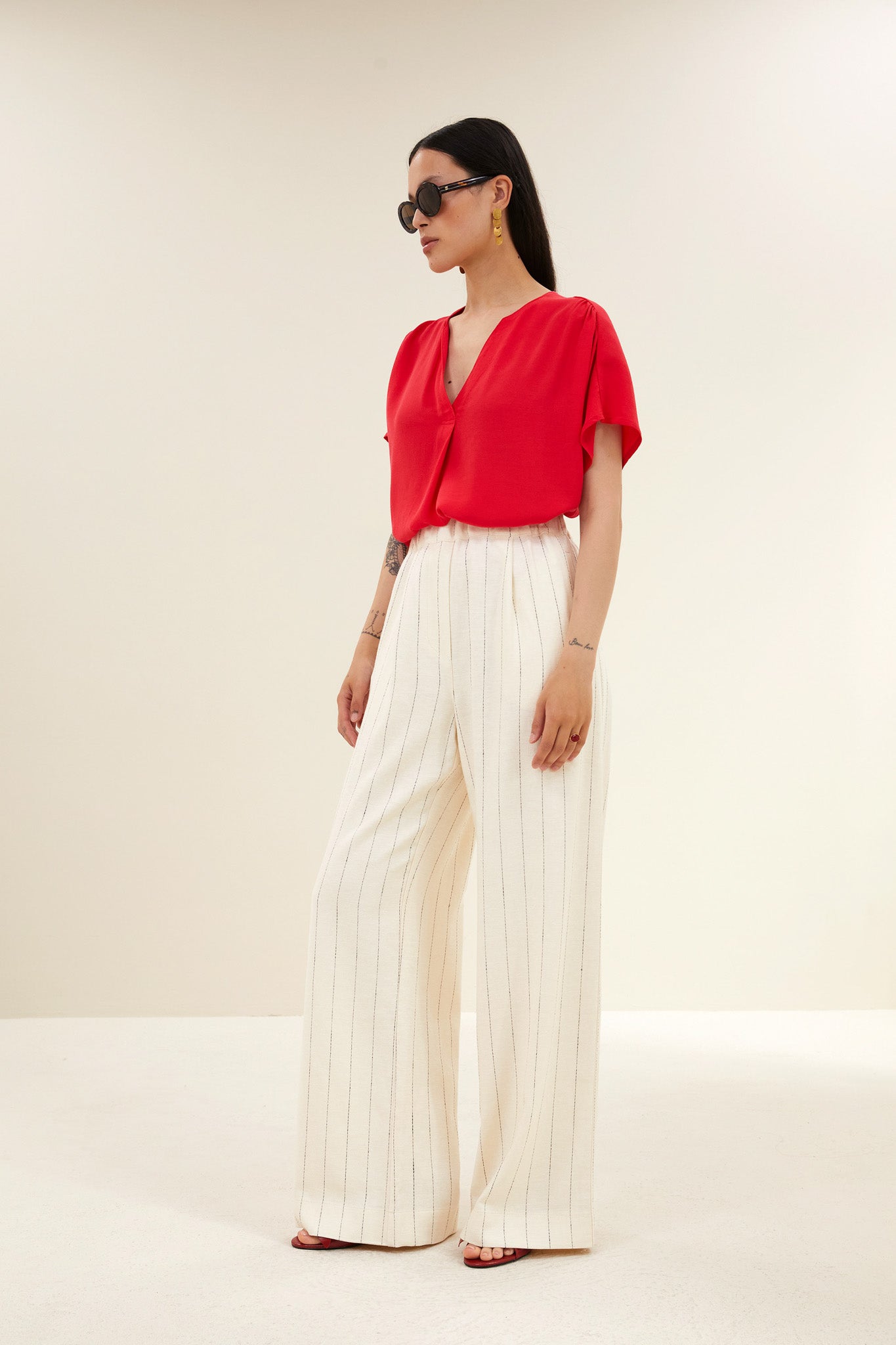 BY-BAR 26218035 Benji Pinstripe Pants